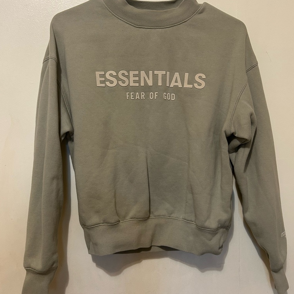 Fear of God Essentials Crewneck Sweatshirt - Sage Green Sz 8
